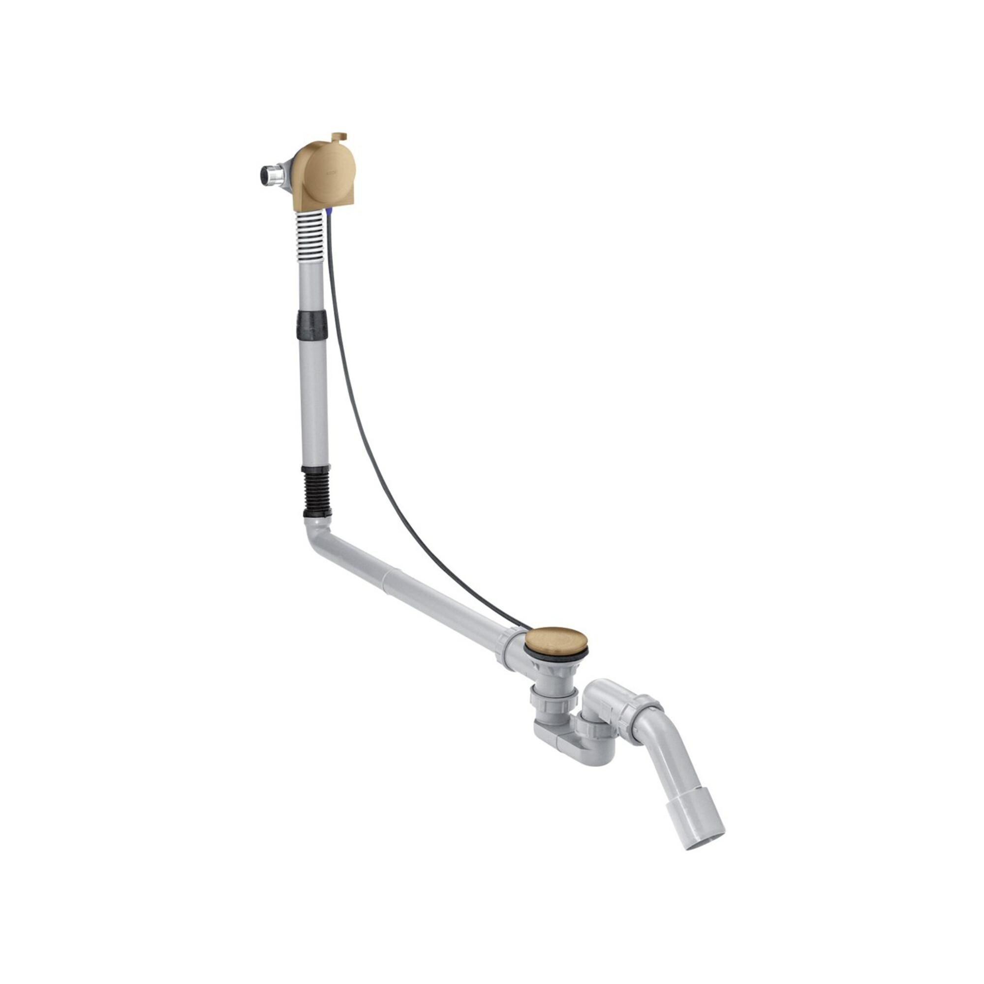 hansgrohe Komplettset Exafill S Wanneneinlauf, Ab- + ÜL-Garn., brush. bron (58317140)