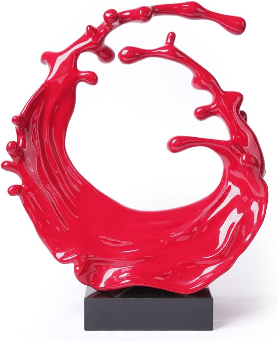 Abstracte Oceaan Golf Sculptuur - Moderne Kunst Tafeldecoratie - 42 cm
