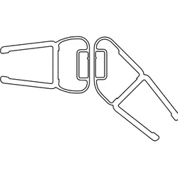 HSK Ersatzteile Magnetprofil 135° für 8 mm Glas, Höhe 2.010 mm, Transparent, E100064-8-99 E100064-8-99