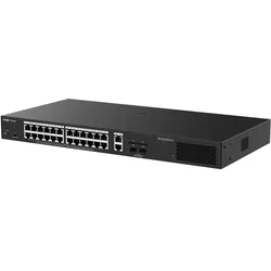 Ruijie RG-ES228GS-LP 28-Port-Gigabit-Smart-Cloud-verwalteter PoE-Switch (28 Ports), Netzwerk Switch, Schwarz