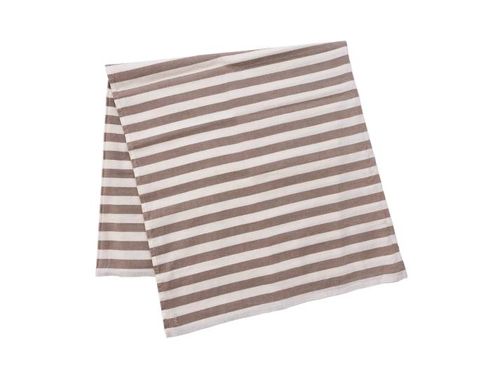 ERNST Nappe rayée Ernst 145x300 cm Taupe-blanc