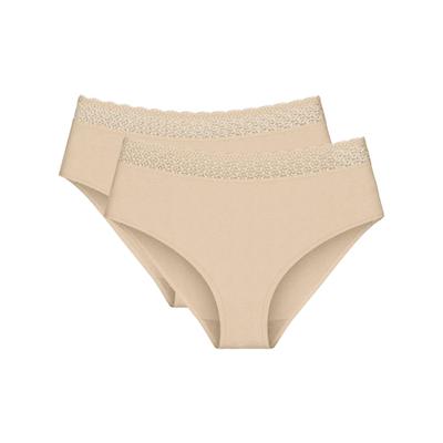 Midislip TRIUMPH "Feel of Modal", Damen, Gr. S, beige (porcelain mousse), Single Jersey, Obermaterial: 87% Modal, 13% Elasthan, unifarben, Unterhosen, sehr weich, elastischer Bund mit Spitze, leicht