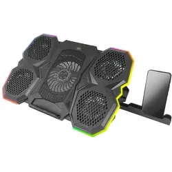 Esperanza EGC107 Gaming-Kühlpad für Laptop-LED-RGB-Breva, Notebook Ständer, Schwarz
