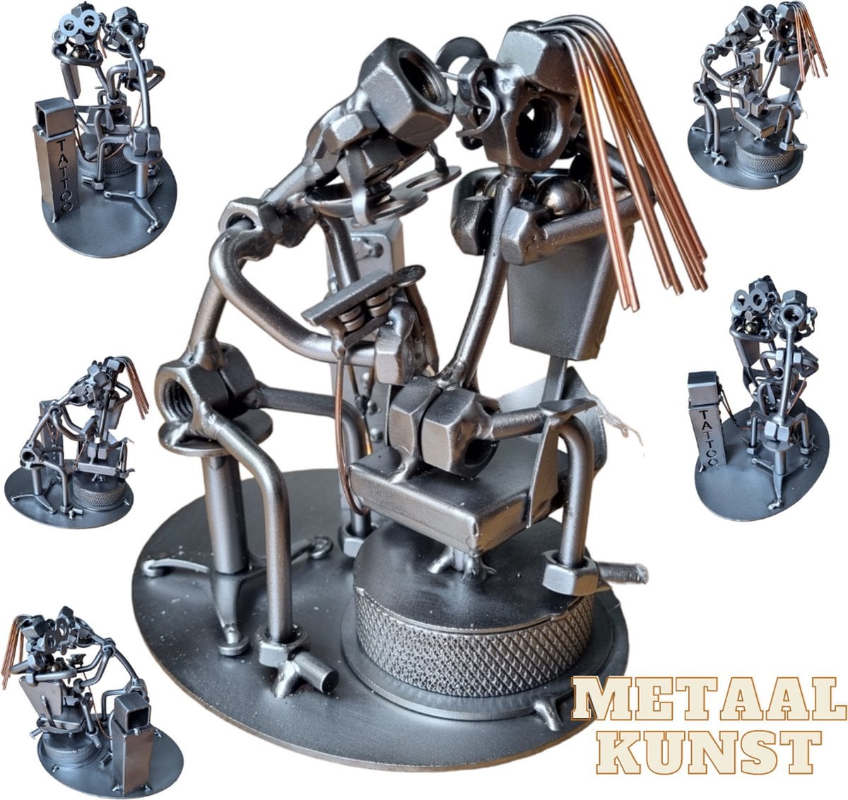 Uniek metalen beeld voor tattoo artists en tattoostudio's