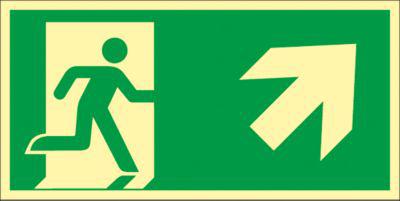 Schild Treppe aufwärts, rechtsweisend