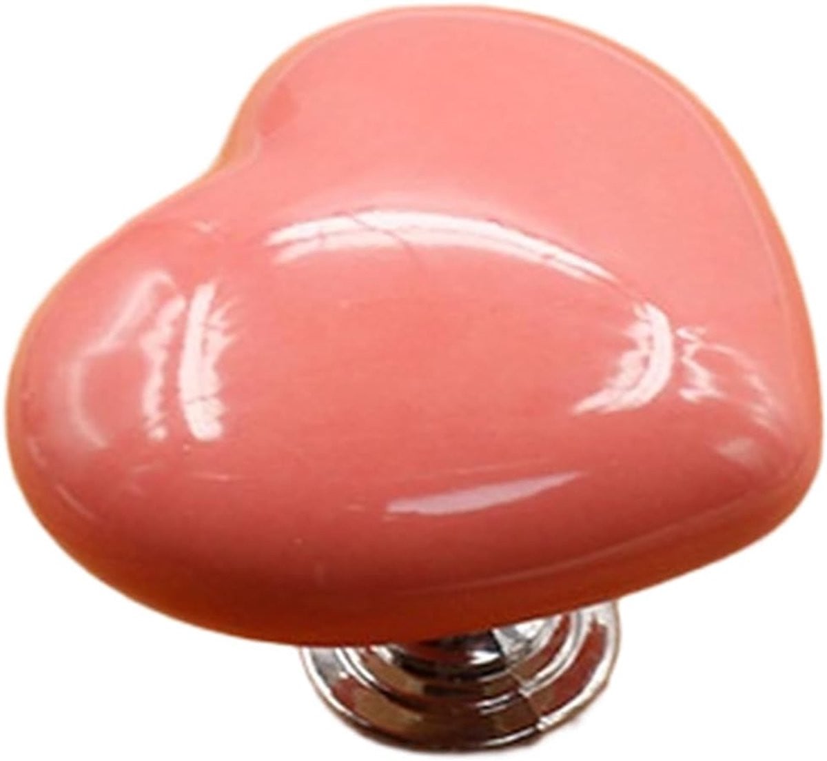 Keramische kastknoppen in hartvormig design voor het vernieuwen van meubels, Roze, 5 x 4,2 cm