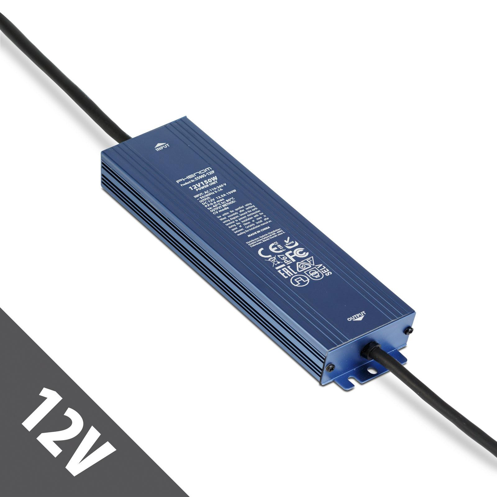 HomeShopXL LED-voeding 12V 150W IP67 waterdicht transformator 12,5A LED-driver voor buitengebruik [55005-12IP]