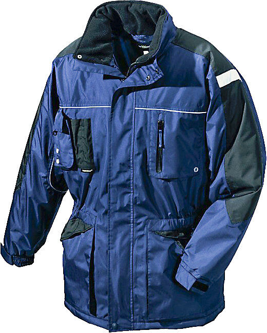 kaiserkraft Winterparka, marine / schwarz, Wassersäule 2000 mm, Größe L