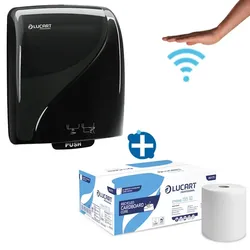 Sensor Handtuchspender Lucart Identity TouchFree im Set Sensorspender inkl. 6 Handtuchrollen 2-lagig je 155 m