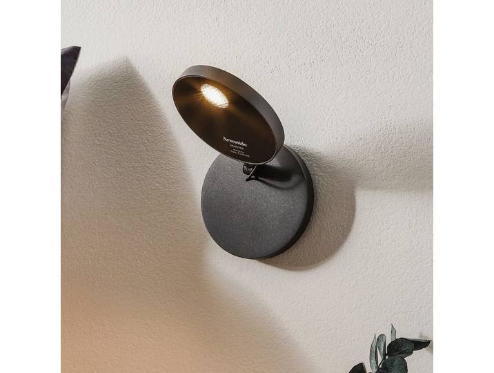 Applique murale LED Demetra, intensité variable, 2700K, gris - Artemide Demetra Spotlight - Salon / séjour - Design - Métal - Rond