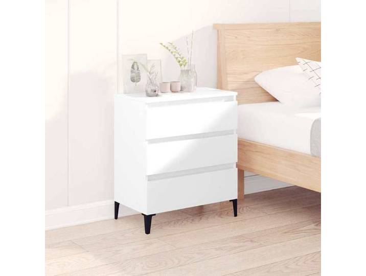 Blanc Buffet Blanc 60x35x70 cm Bois d'ingénierie - Meuble Rangement LV34388