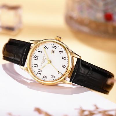 Fusion Finds Luxury Women's Watch With Leather Strap Watch Design & Date Display b