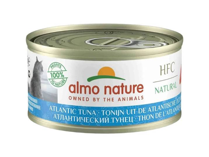 Almo Nature HFC Nourriture humide pour chats au thon naturel de l'océan Atlantique 70 g