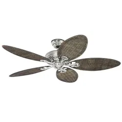 Deckenventilator Savoy Nickel gebürstet / Weidenflügel