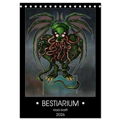 Bestiarium Vladi Krafft (Tischkalender 2026 DIN A5 hoch), CALVENDO Monatskalender
