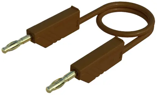 Hirschmann Test & Measurement MLN 100/2,5 BR Messleitung Lamellenstecker 4mm Lamellenstecker 4mm 1.00m Braun 1St.