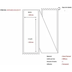 Capture, Etikettenrolle, Ship-label 102 x 192mm (102 mm)