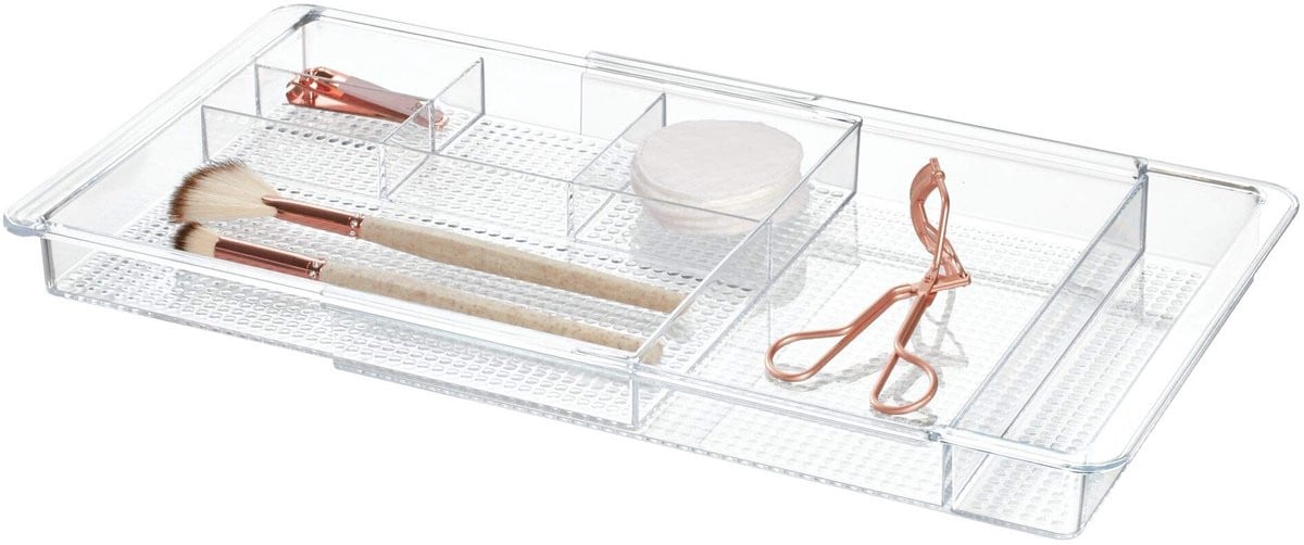 Unyqoos Transparante uittrekbare lade-organizer voor make-up en cosmetica