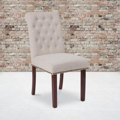 Flash Furniture "Parsons Rolled Back Accent Nail Trim Chairs (Set of 2) - 18.5""W x 27.5""D x 39.75""H"