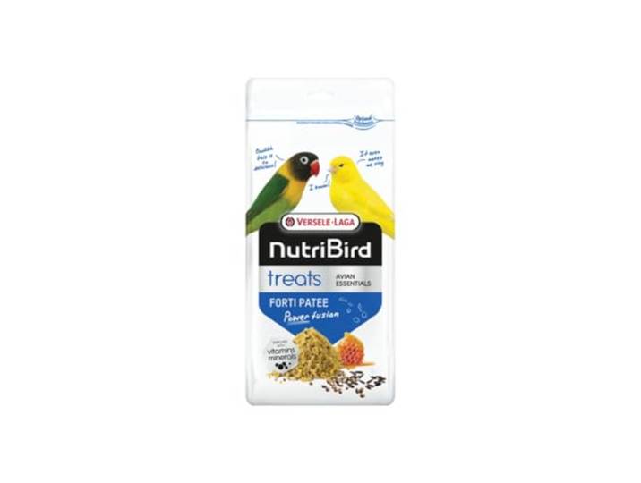 Versele-Laga NutriBird Forti Patee Power Fusion traktaties, 250 g, voedingssupplement voor alle gezelschapsvogels, met vitaminen, mineralen en sporenelementen, met lysine en methionine