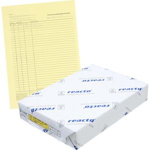 Reacto Durchschreibepapier 538905, Carbonless A4, gelb, für Laserdrucker, 500 Mittelblätter