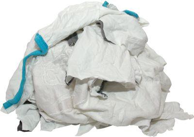 Putzlappen, in Trikot-Qualität, zugfest, Recycling-Baumwolle, weiß-grau, 10 kg