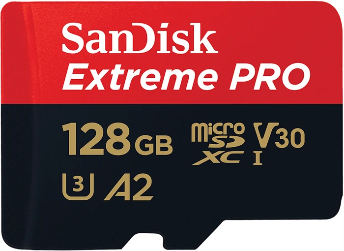 SANDISK microSDXC 128GB Extreme PRO + Rescue PRO Deluxe + SD-Adapter
