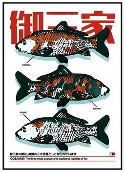 Inspired Living Japanese Koi Bonsai Canvas Wall Art Vintage Botanical Decor Print 9 20x30cm Unframed