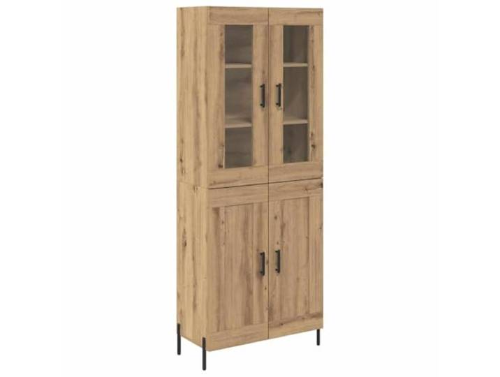 Highboard Artisan-Eiche 69,5 x 34 x 180 cm Holzwerkstoff Wandmontage, viel Stauraum, rechteckiges Design, hitzebeständiger Holzwerkstoff, einfache Montage