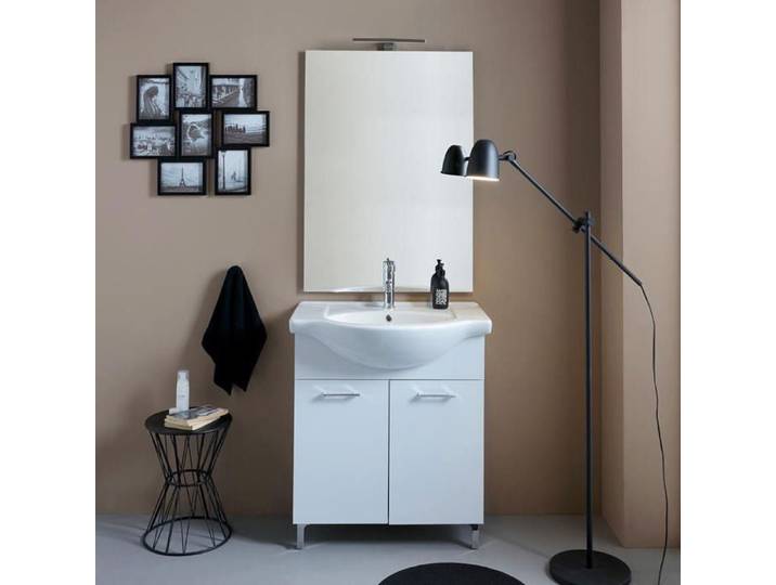 Meuble de salle de bains au sol 75cm blanc export Rimini