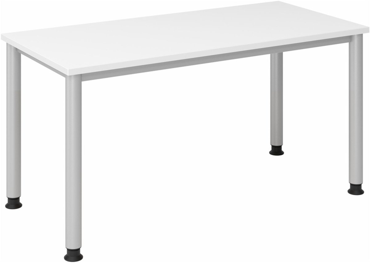 HJH Office Pro HILO 614 S hoogteverstelbare bureaustof Wit/Zilver