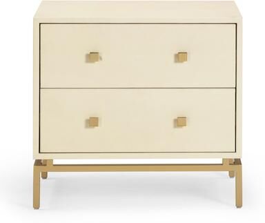 TOV Furniture Pesce Cream Shagreen Nightstand