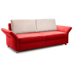 Schlafsofa Multiflex Stoff Rot, Grau Rot / 180 cm