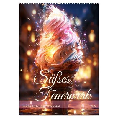 Süßes Feuerwerk (Wandkalender 2027 DIN A2 hoch), CALVENDO Monatskalender