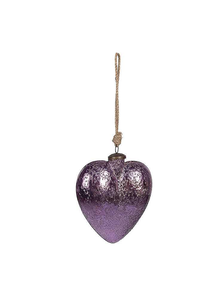 Clayre & Eef Christbaumkugel in Lila - (B)16 x (H)17 cm - onesize