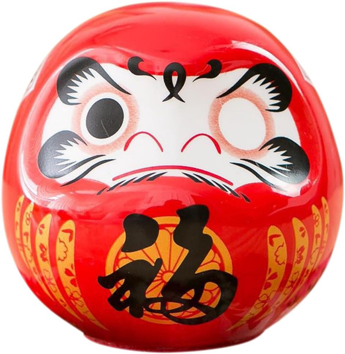 Allecto Plus Japanse Keramiek Pop Miniatuur Beeldje voor Boekenplank en Bureau - Rood