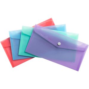 Exacompta Dokumententasche 35420E, DIN lang, 4 Farben, für 50 Blatt, 4 Stück