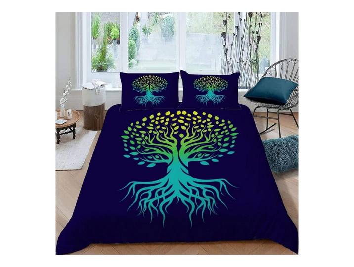 LuxusKollektion Kinderbettwäsche Kinder Bettwäsche Set 135x200 Baum des Lebens
