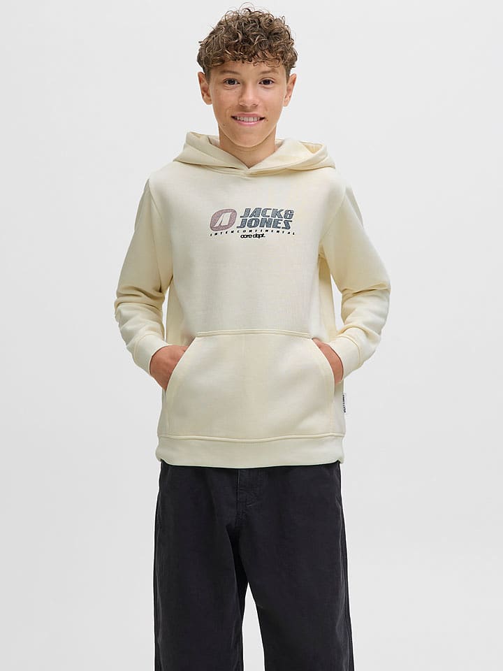 JACK & JONES Junior Hoodie "Tier" in Creme - 152