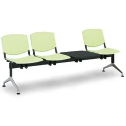 Wartezimmerbank - Kunststoff Smile Biedrax LC9970z - Gestell Aluminium poliert