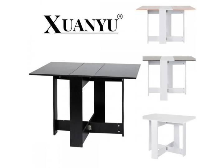 Table à Manger Pliante XUANYU - Noir - 1 Place - Design Contemporain - Facile à Nettoyer