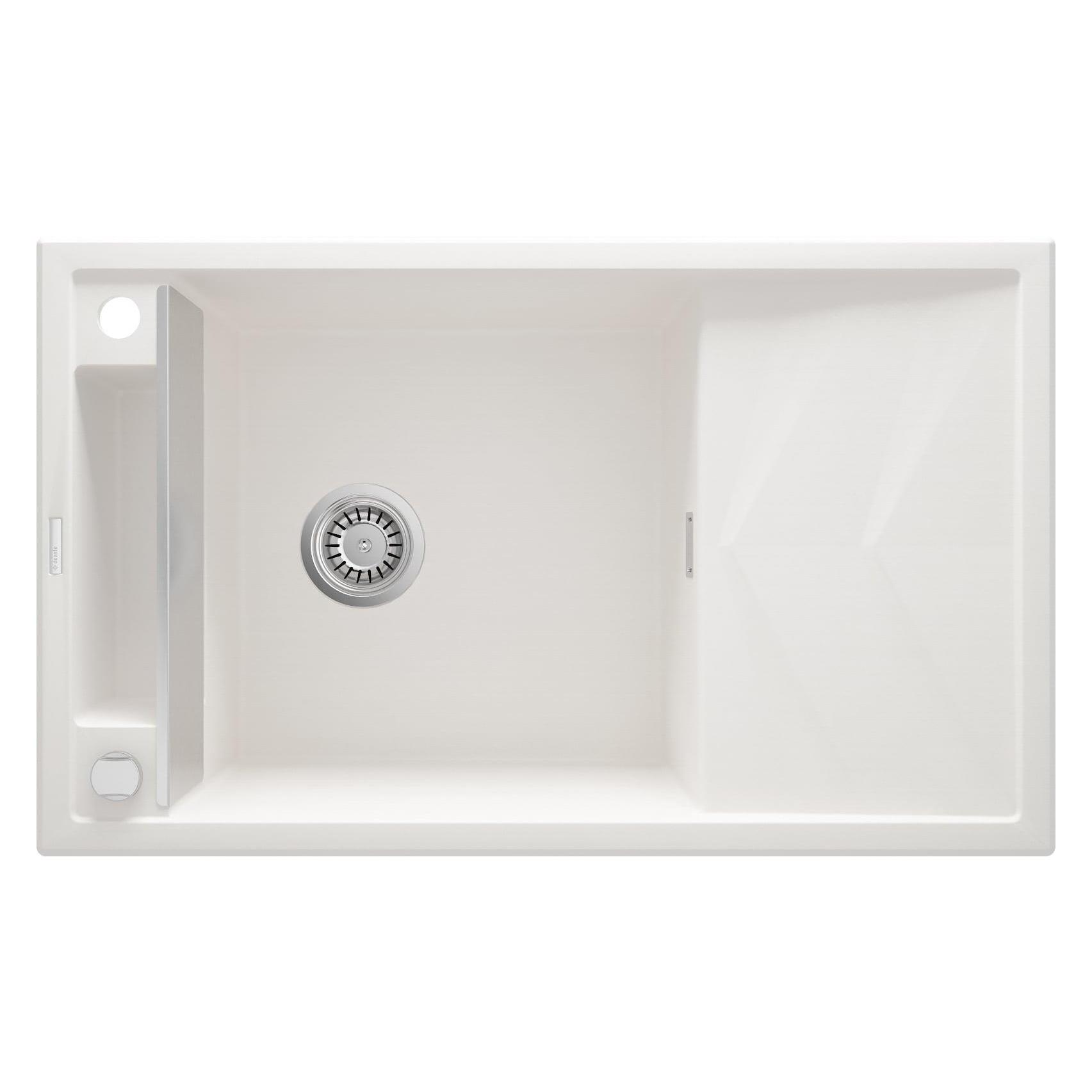 Deante Magnetic Sink W/ Fitts Zrm a113 Gran Wht (Einbauspüle mit Abtropffläche, 94 cm, 66 cm) (ZRM A113)