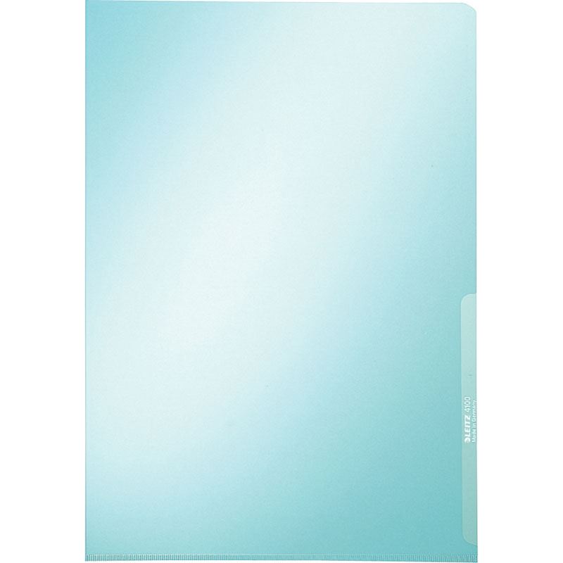 LEITZ 100 Sichthüllen Premium 4100 DIN A4 blau glatt 0,15 mm