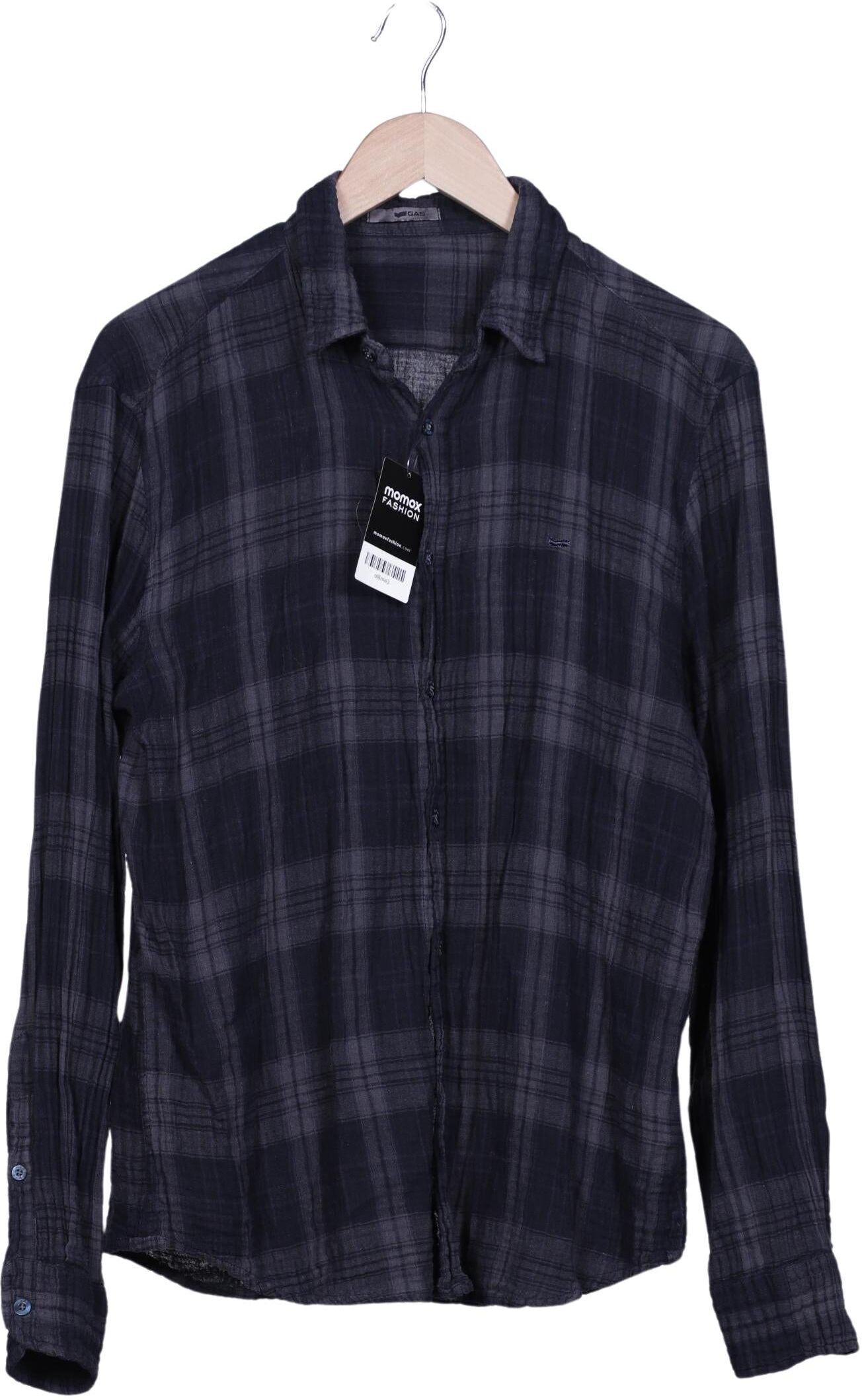 GAS Herren Hemd, Marineblau, Gr. XL, Baumwolle - Second Hand