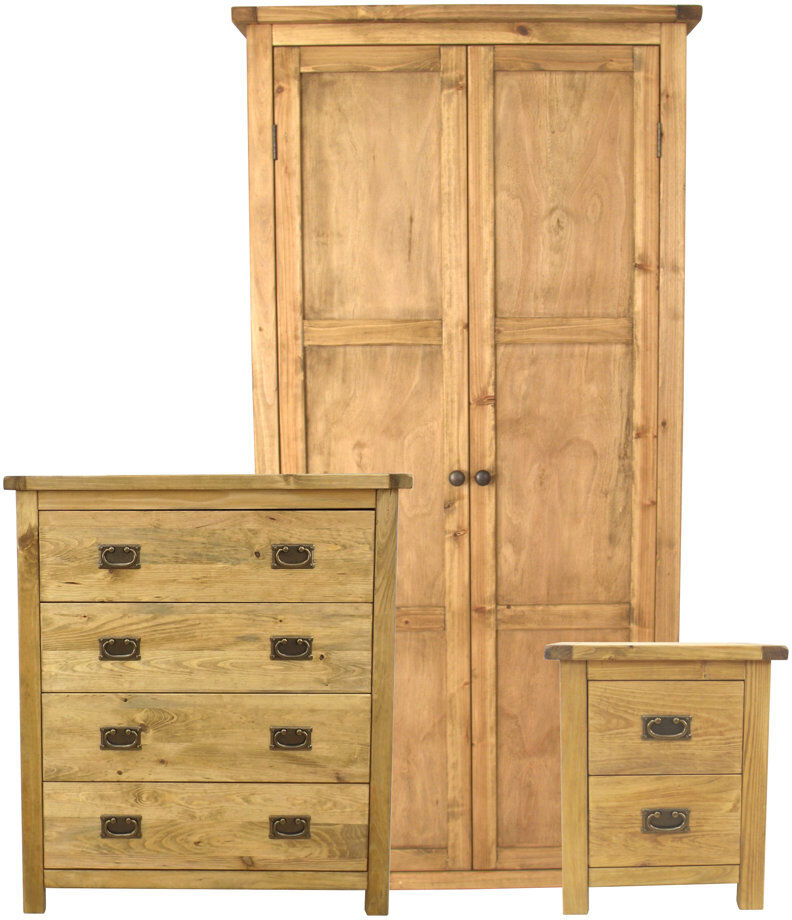 Alpen Home Bush 3 Piece Bedroom Set Waxed Pine