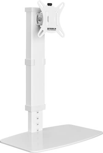 SpeaKa Professional SP-TMS-201 Monitor-Standfuß 1 Display(s) 43,2cm (17") - 81,3cm (32") Weiß Höhenverstellbar, Neigbar