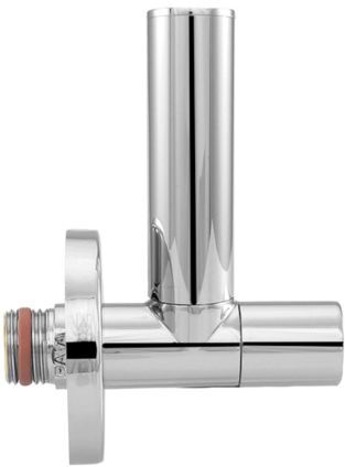 ASW Design-Eckventil 108684 1/2"x10mm, Messing verchromt, Schlauchverblendung 300 mm