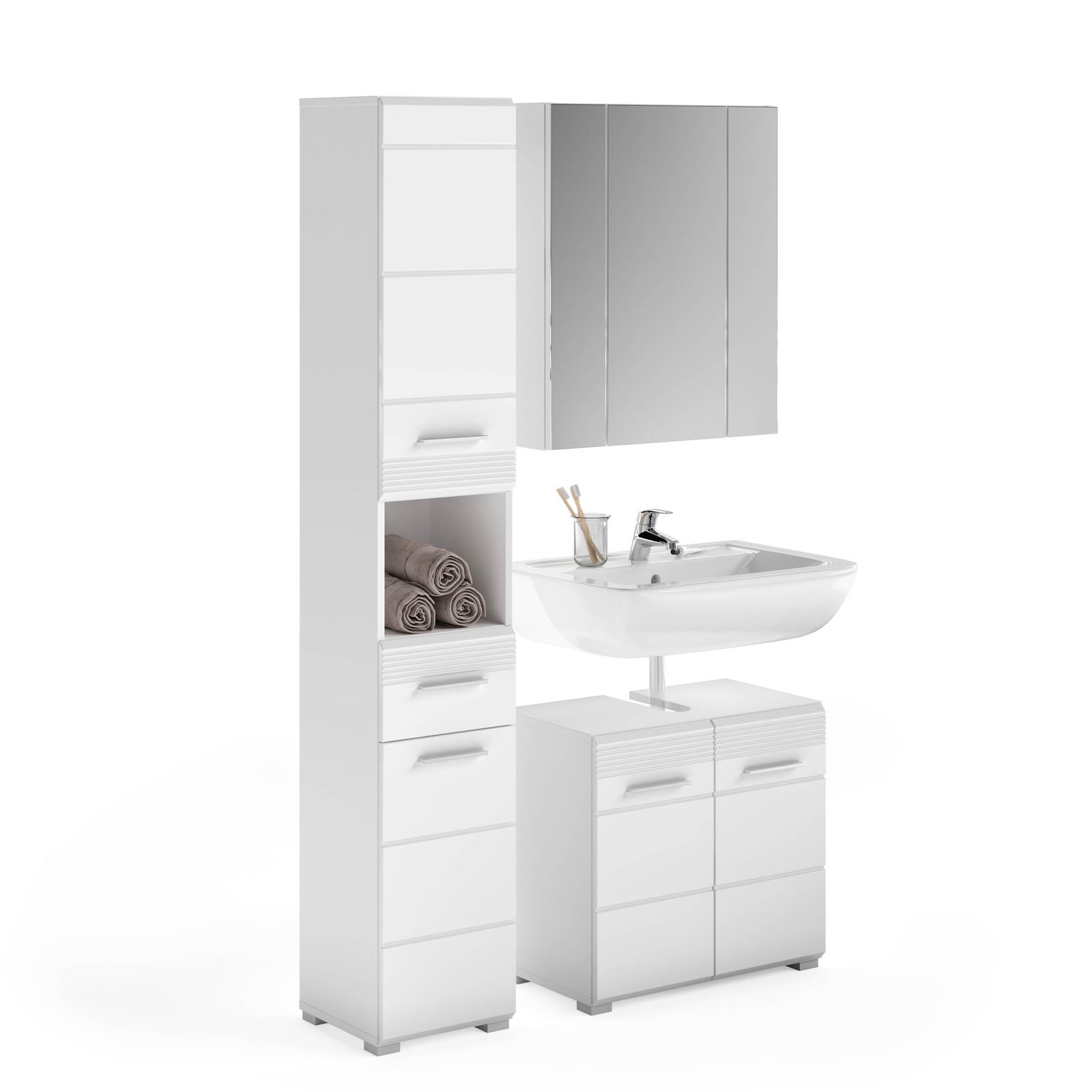 Linus badkamer L6 wit hoogglans
