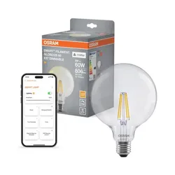 OSRAM  SMART+ MATTER GLOBE 6W wie 60W warmweiß klar dimmbar