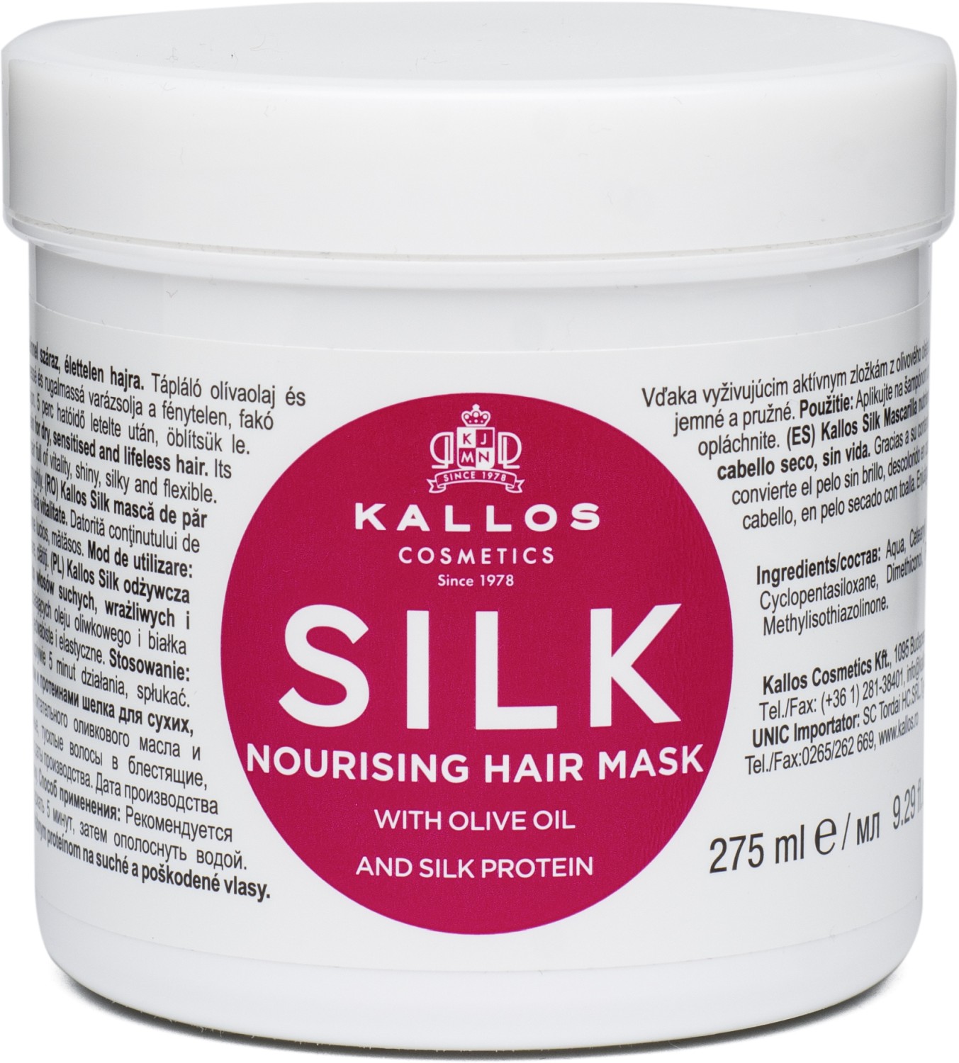 Kallos KJMN Silk Nourishing Hair Mask 275 ml KA-KJMN2120